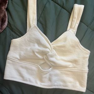 Madewell White Crop Top - Size S NWT